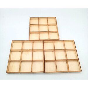 Wooden Sorting Trays Storage Divider Crafting Beads Jewelry Game Tokens 4 Inch